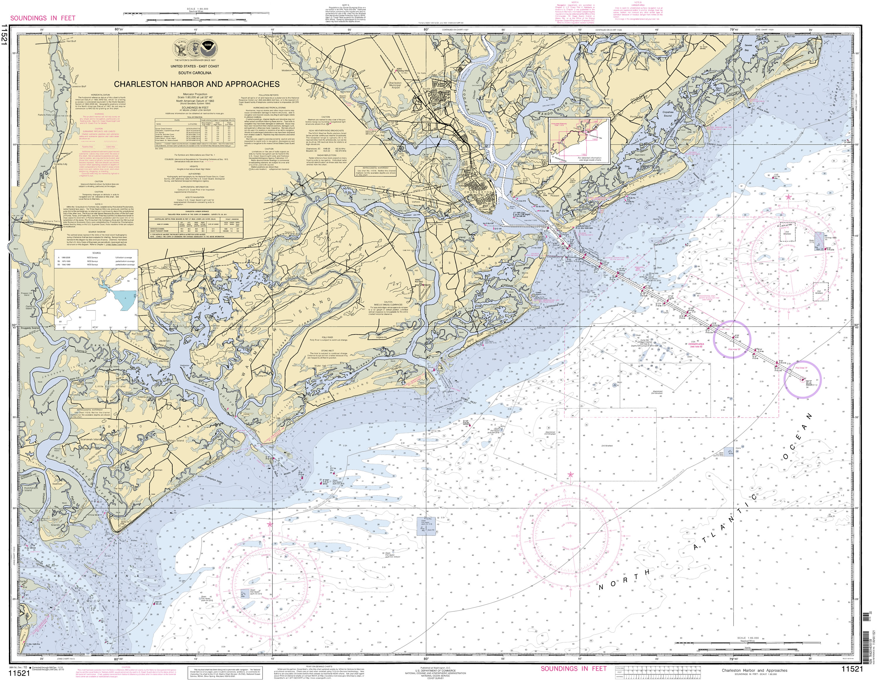 Nautical Chart Charleston Sc